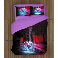 3D povlečení na postel - Neon Heart