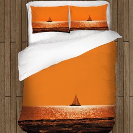 Oranžové povlečení - Sunset Boat