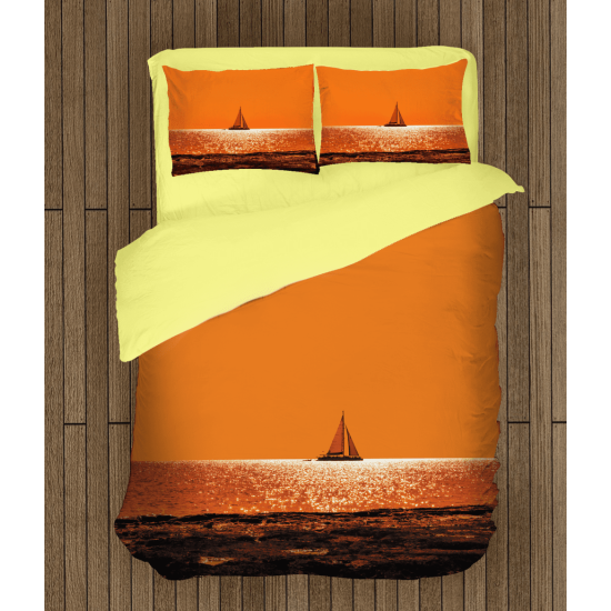 Oranžové povlečení - Sunset Boat