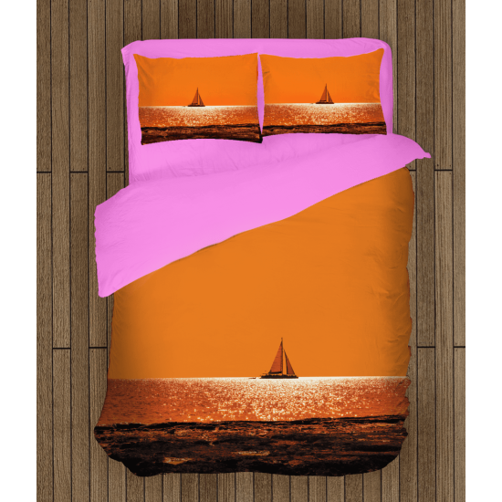 Oranžové povlečení - Sunset Boat