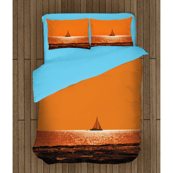 Oranžové povlečení - Sunset Boat