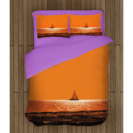 Oranžové povlečení - Sunset Boat