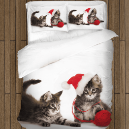 Povlečení kočky - Kittens with yarn