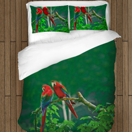 Zelené povlečení - Parrots