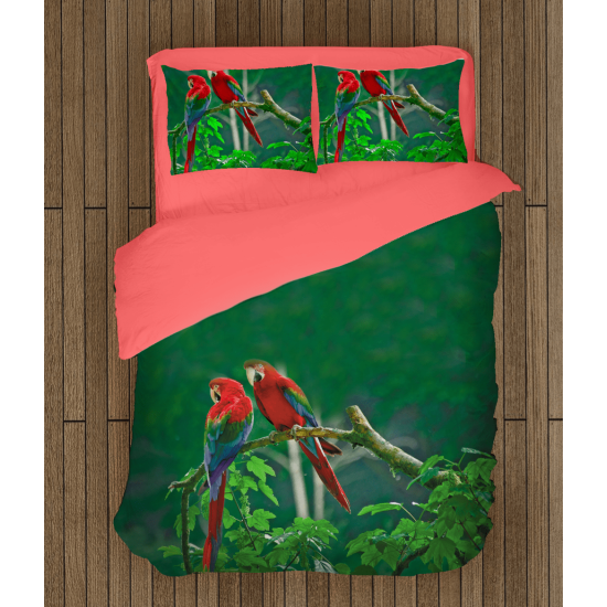 Zelené povlečení - Parrots