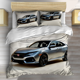 Stříbrný sedan Civic – Luxusní povlečení