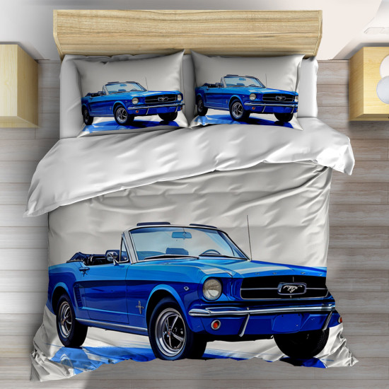 Klasický modrý Mustang – Luxusní povlečení