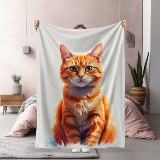 3D Deka Roztomilá oranžová kočka
