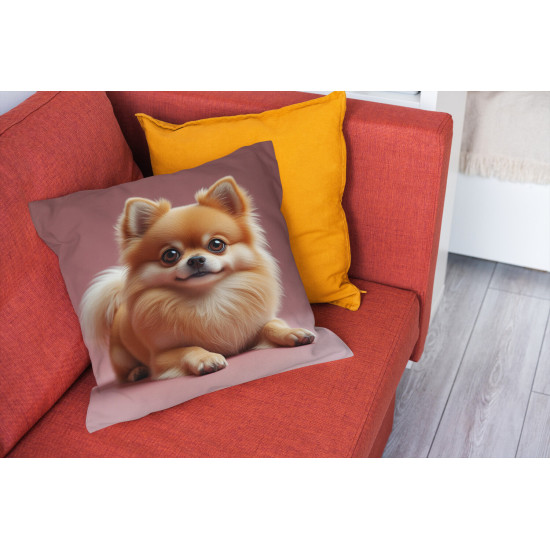 Polštář Nadýchaný oranžový pomeranian