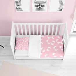 Dětské povlečení do postýlky - Steps Pink