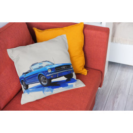 Polštář Klasický modrý Mustang