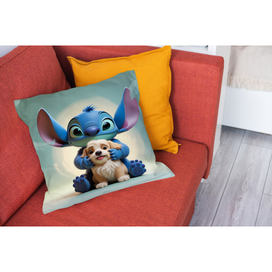 Polštář Stitch drží Scrump