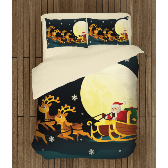 Vánoční krásné povlečení - Santa Claus in a Sledge