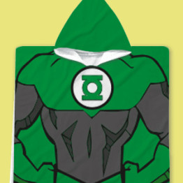 Dětské pončo s kapucí Green Lantern