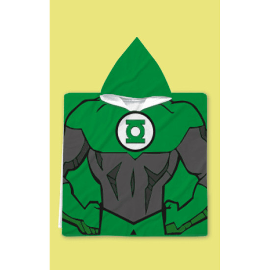 Dětské pončo s kapucí Green Lantern