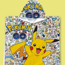 Dětské pončo s kapucí Pokémon Pikachu