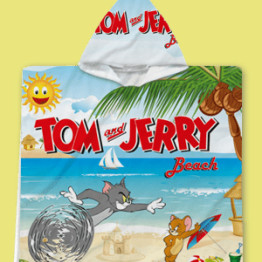 Dětské pončo Tom and Jerry Beach
