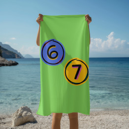 Efektní osuška 6–7 v zelené barvě