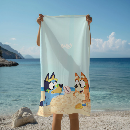 Plážová osuška Roztomilá Bluey