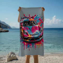 Plážová osuška Barevné auto