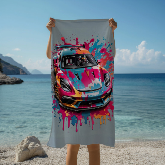 Plážová osuška Barevné auto