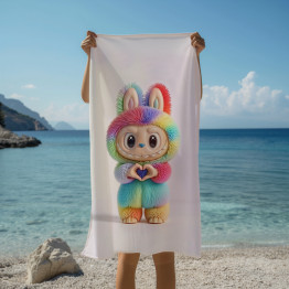 Plážová osuška Barevný Labubu