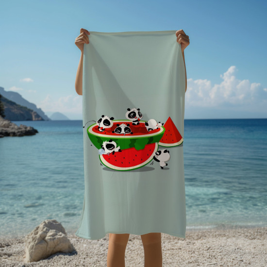 Plážová osuška Pandy a šťavnatý meloun