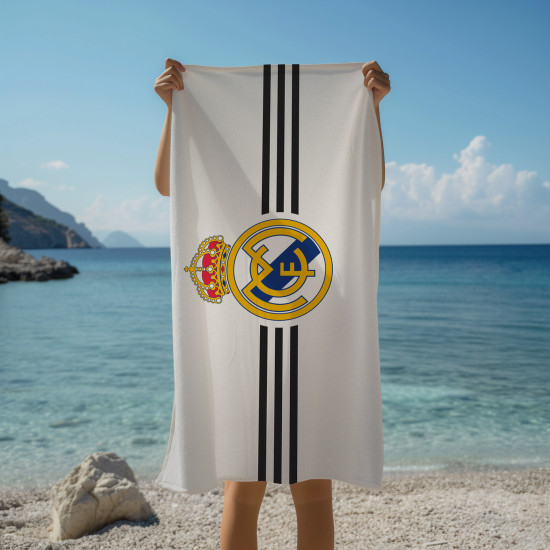 Plážová osuška Logo Real Madrid s liniemi