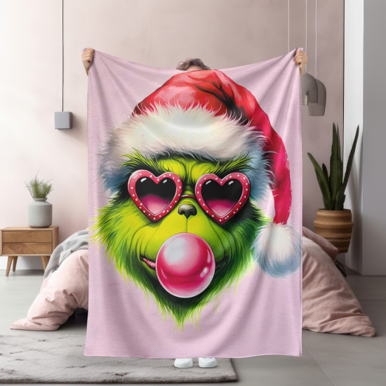 Zábavná deka Grinch Bubblegum