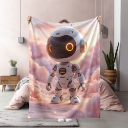 Moderní deka Robot Pink Clouds