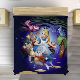 3D přehoz na postel Alenka v říši divů