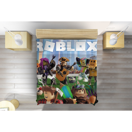 3D dětský přehoz na postel Roblox z měkkého mikrovlákna