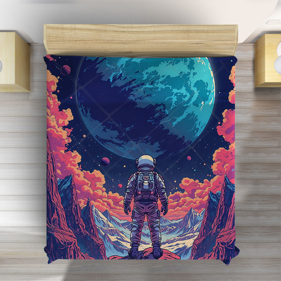 Moderní přehoz na postel Kosmonaut