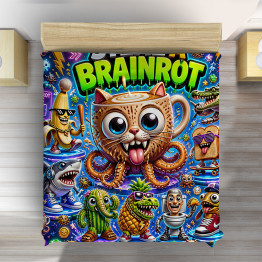 Moderní přehoz na postel Steal a Brainrot
