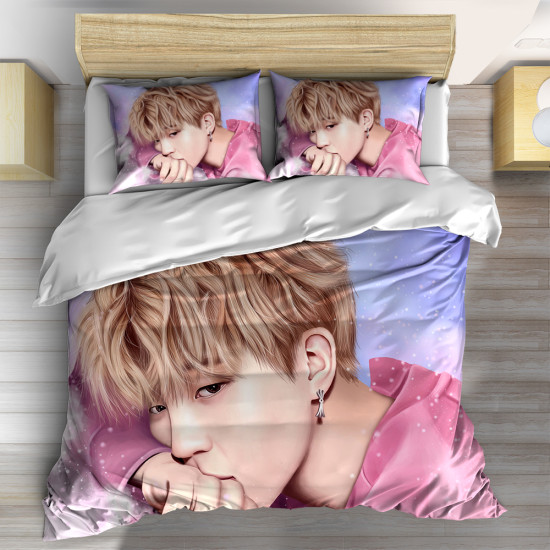 Růžové 3D povlečení Jungkook BTS