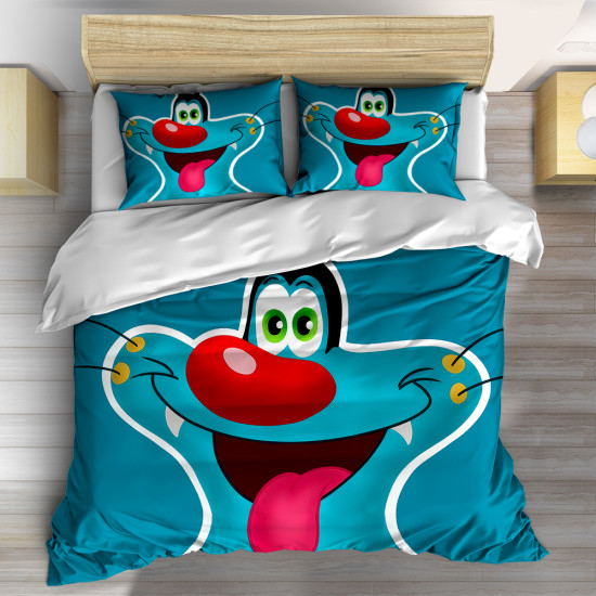 3D dětské povlečení Oggy a švábi